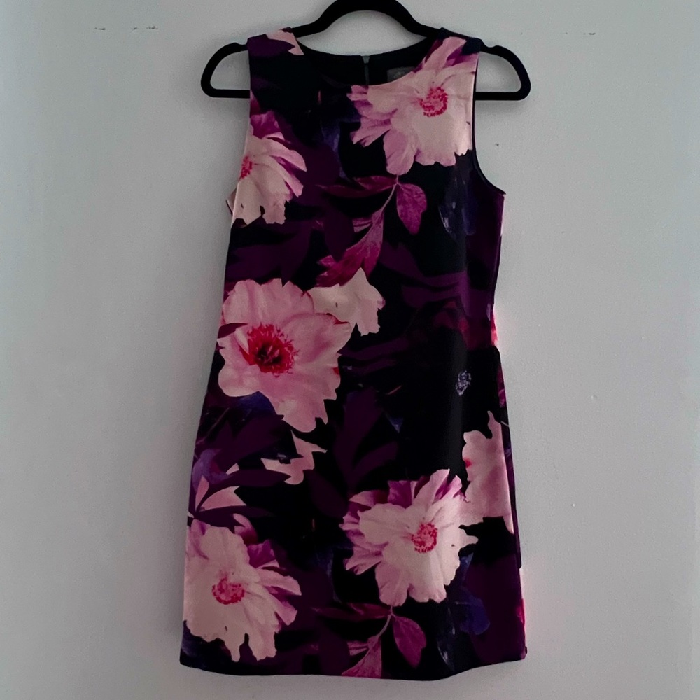 Vince Camuto Women's Floral Shift Dress in Pink Purple